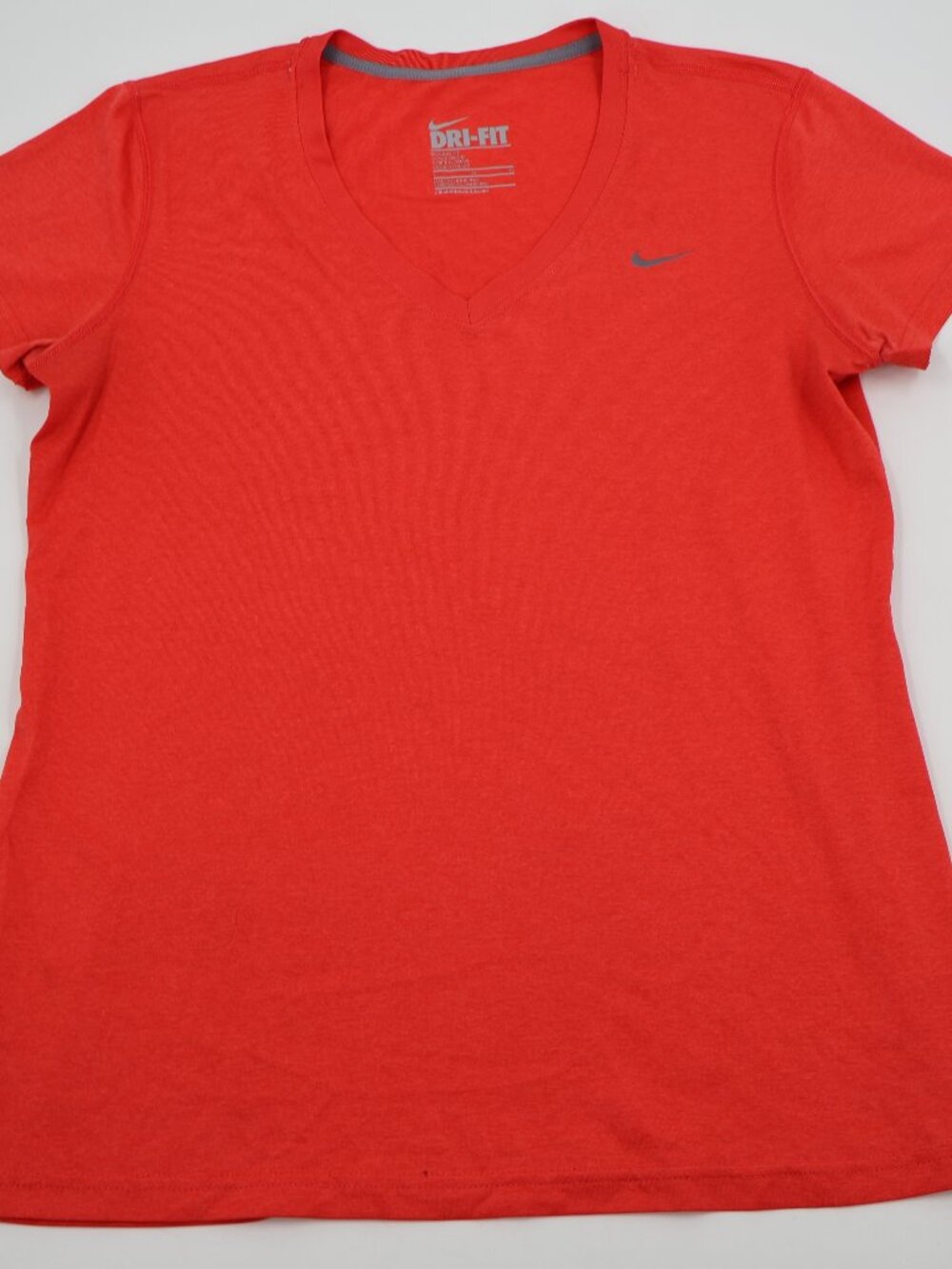 Nike Dri-FIT V-Neck T-Shirt Womens Large Red Short Sleeve HO120509HBB